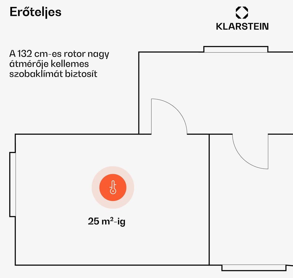 Klarstein Bolero 2 az 1-ben Smart, mennyezeti ventilátor, Ø 132 cm, fény 55 W, távirányító, vezérlés applikáción keresztül, 2 menetirány