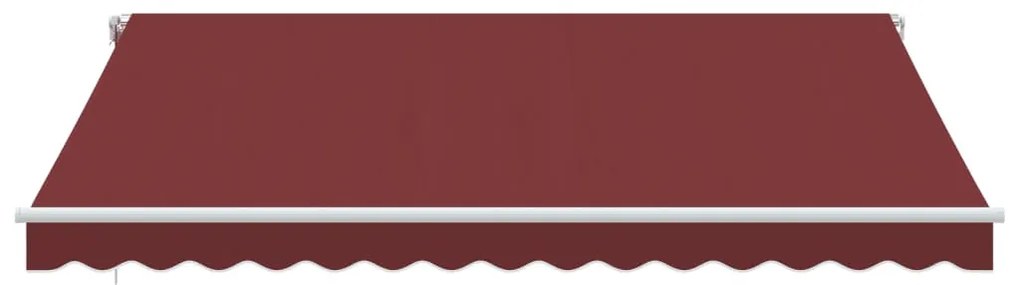 burgundi vörös kézzel kihúzható LED-es napellenző 400 x 300 cm