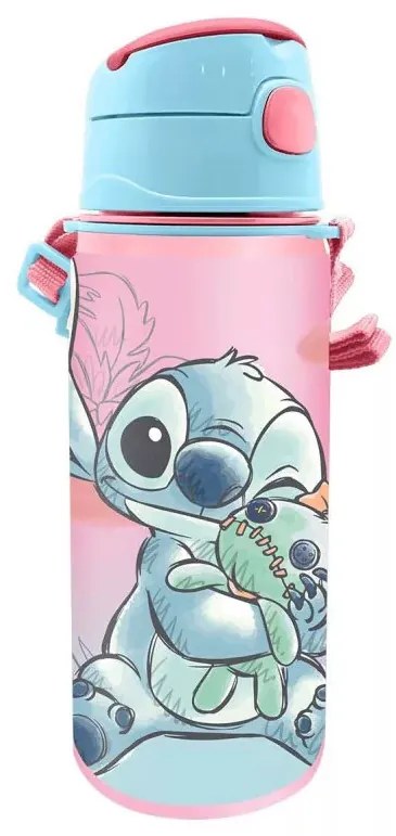 Disney Lilo és Stitch, A csillagkutya Cheeky alumínium kulacs akasztóval 600 ml