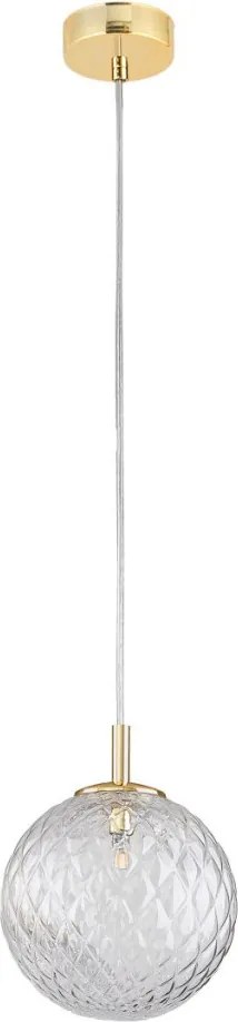 TK LIGHTING 4609 VIBE Modern Függesztett Lámpa Átlátszó, Arany G9 IP20