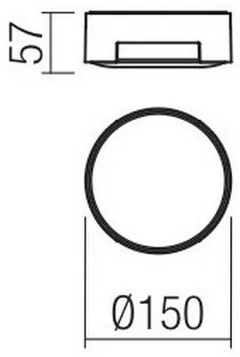 Redo 90003 - LED Kültéri mennyezeti lámpa SKOR LED/12W/230V IP54 szürke