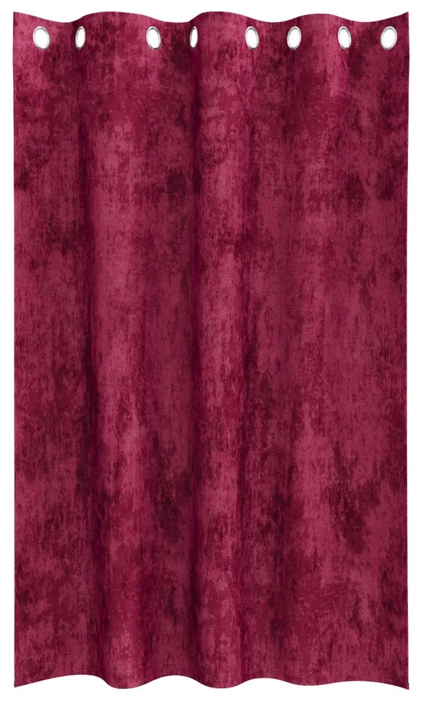 Bársonyfuggönyök 2 db grommet függönnyel Burgundi vörös 175x140 cm