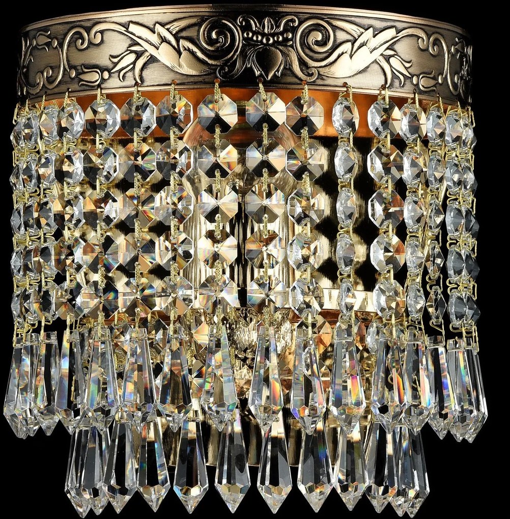 Maytoni glamour klasszikus kristály fali lámpa palace antik arany mydia890-wl-01-g
