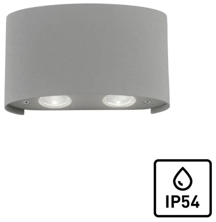 ZUMA LINE 9487-21 CARLO Modern Kültéri Fali Lámpa Ezüst LED IP44