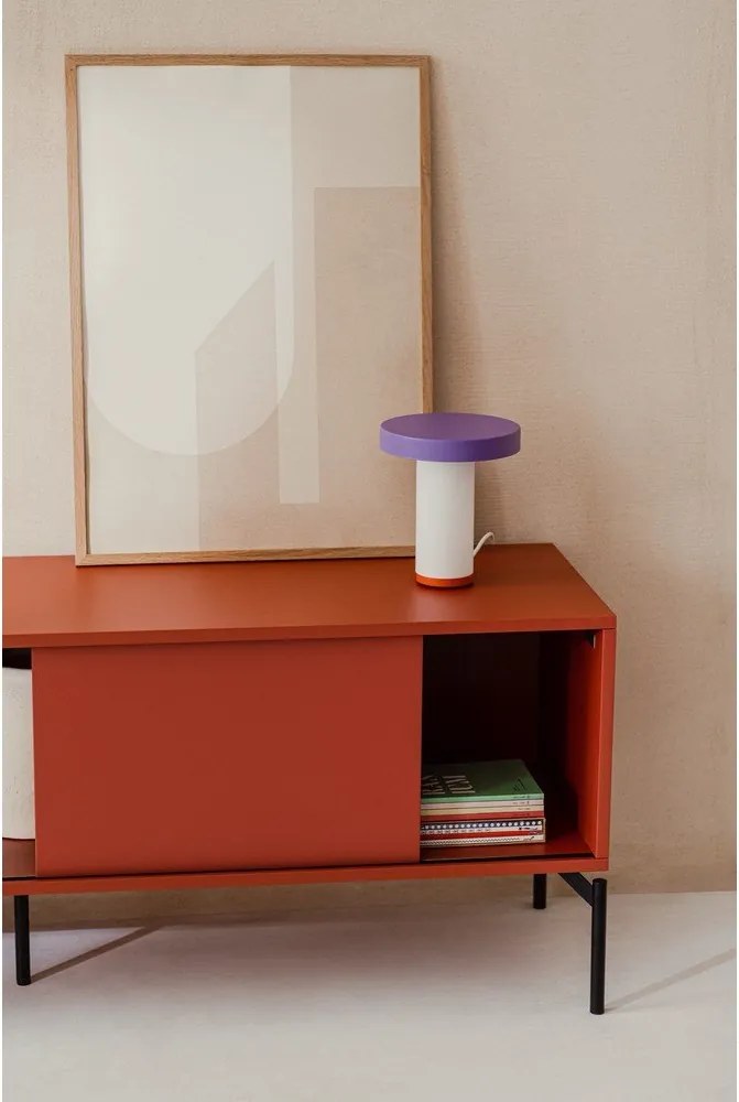 Terrakotta színű TV-állvány 160x60x42 cm Met – noo.ma