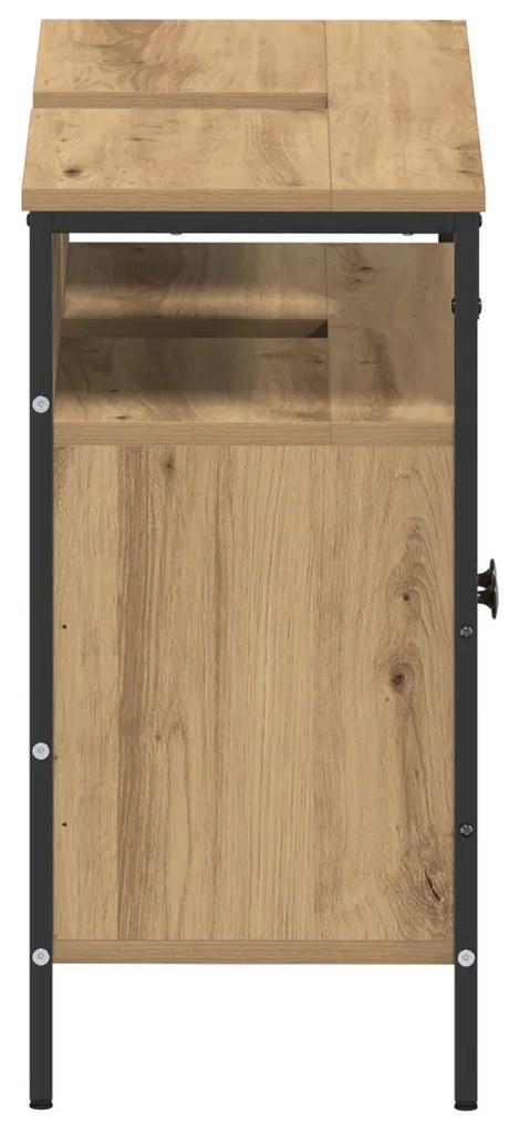 Fürdőszoba Mosdószekrény Kézműves Tölgy 80x30x60 cm Mérnök Fa