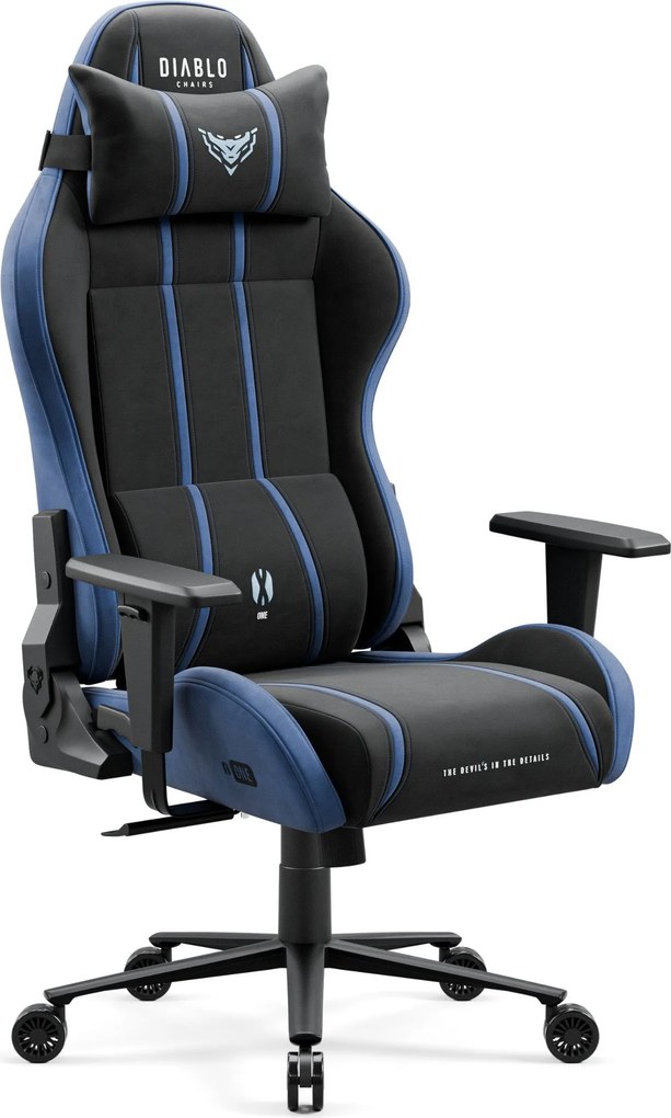 Gamer szék szövet Normal Size, fekete-kék: Diablo X-One 2.0 Night Blue