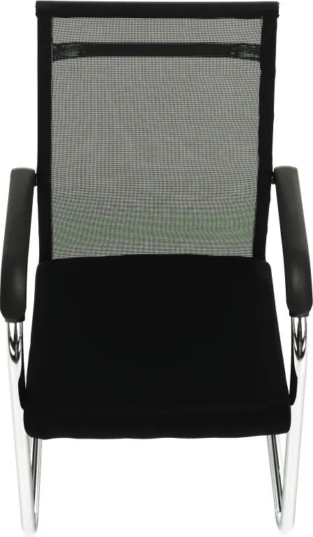 Tárgyalószék, fekete/ezüst, ESIN