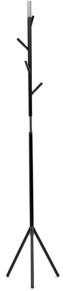 Modern Állófogas, magasság 179 cm, fém szerkezet, matt fekete lakk, teherbírás 6 kg