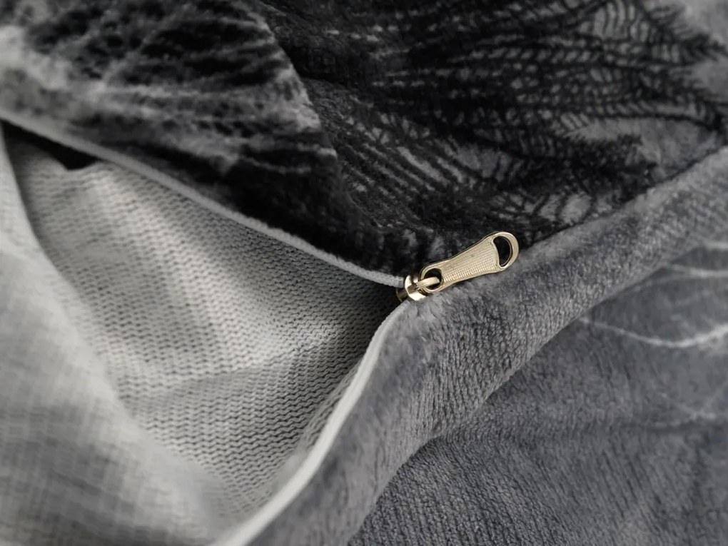 AKCIÓ Mikroplüss ágyneműhuzat VELSOFT szürke II. osztály Ágyneműhuzat mérete: 70 x 90 cm | 140 x 200 cm