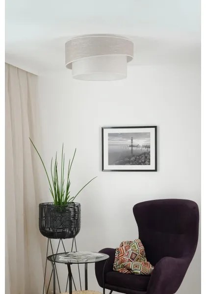 Brilagi - Mennyezeti lámpa DOVER SHINE 1xE27/15W/230V átm. 50 cm szürke/krémes