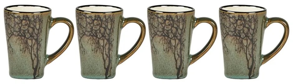 Zöld agyagkerámia eszpresszó bögre szett 4 db-os 100 ml Hela – Villa Collection