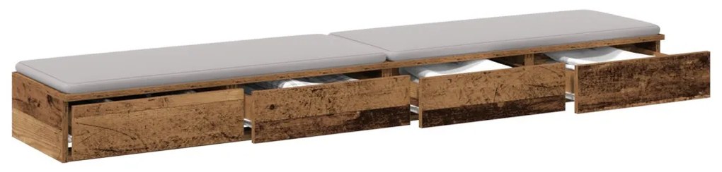 Ágyfiókok fiókkal Régi fa 180 x 36.5 x 16.5 cm Faanyag