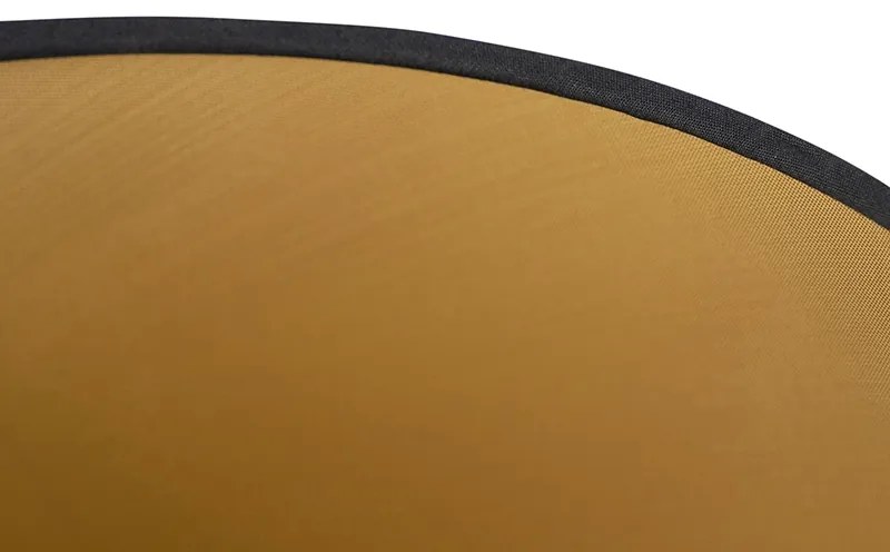 Pamut lámpabúra fekete 32/25/18 arany belsővel