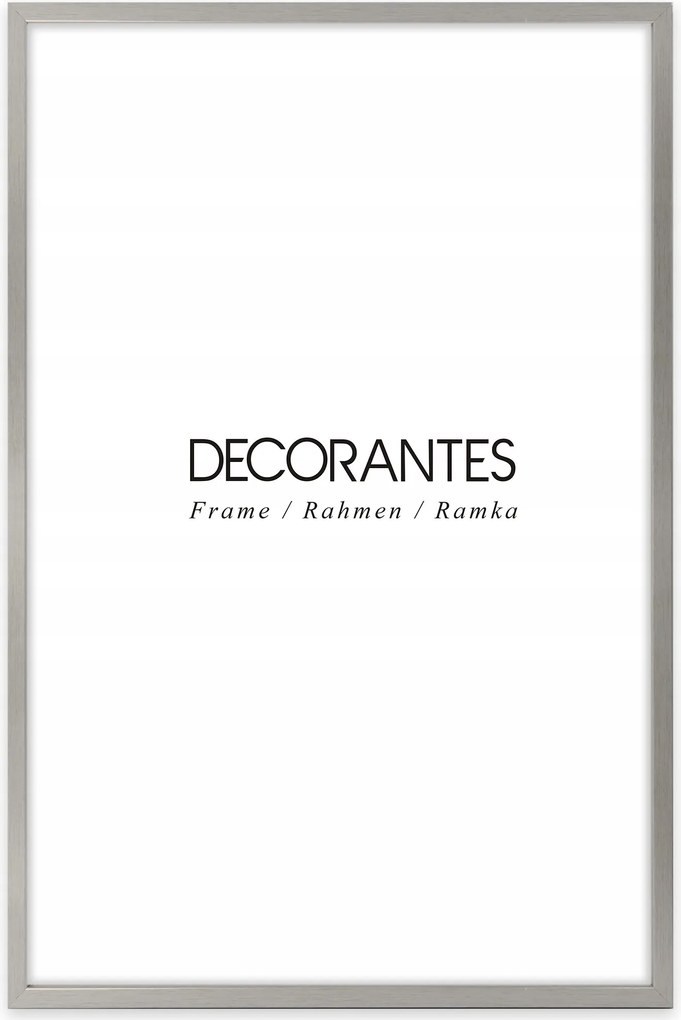 Ezüst színű képkeret 40x60 cm-es méretben