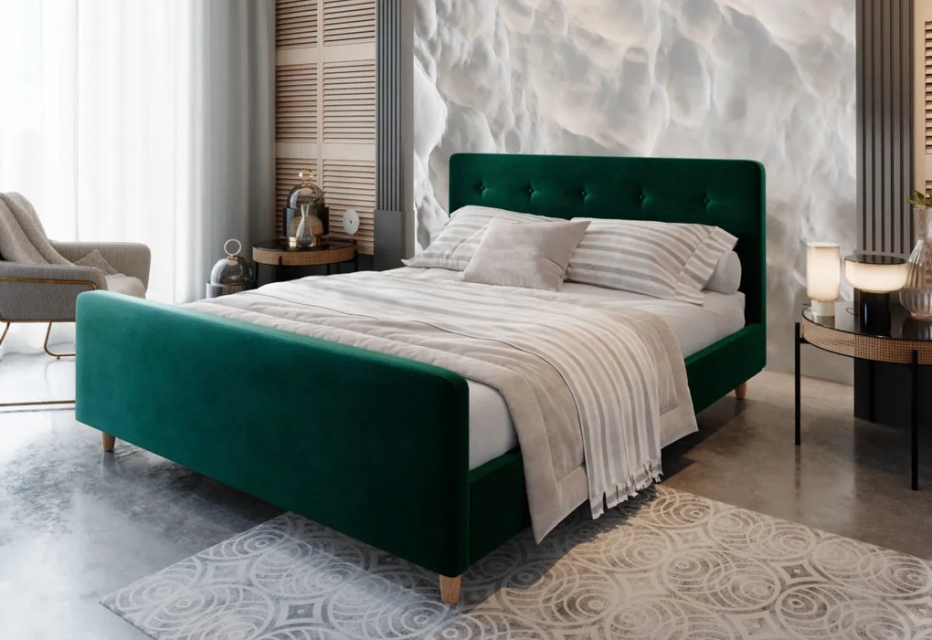 OSCAR kárpitozott ágy, 140x200, itaka 34