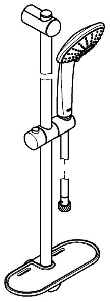 GROHE 27227001 - EUPHORIA 900 mm zuhanyszett, fényes króm