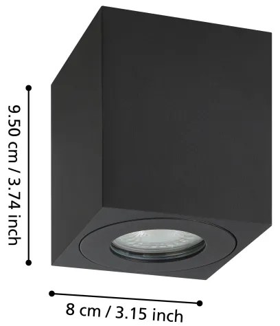 Eglo 901029 - Kültéri spotlámpa TORRECOLA 1xGU10/5W/230V 8x8cm IP44