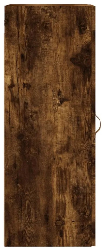 füstös tölgy színű szerelt fa fali szekrény 34,5 x 34 x 90 cm