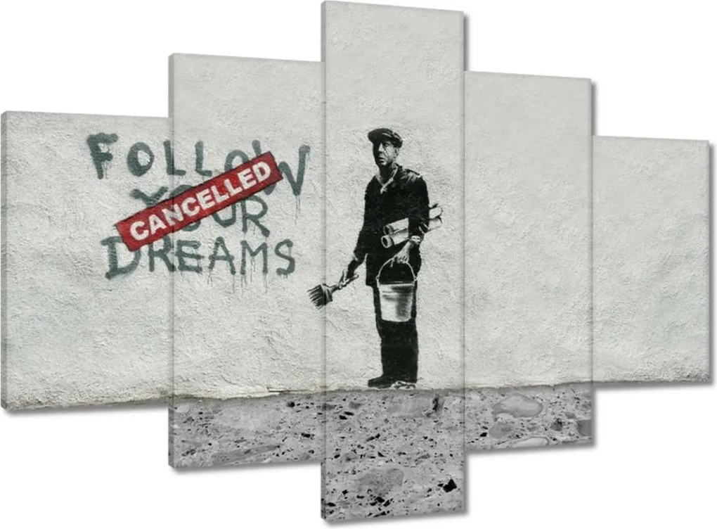 Festmények 150x105 Banksy Follow Your Dreams