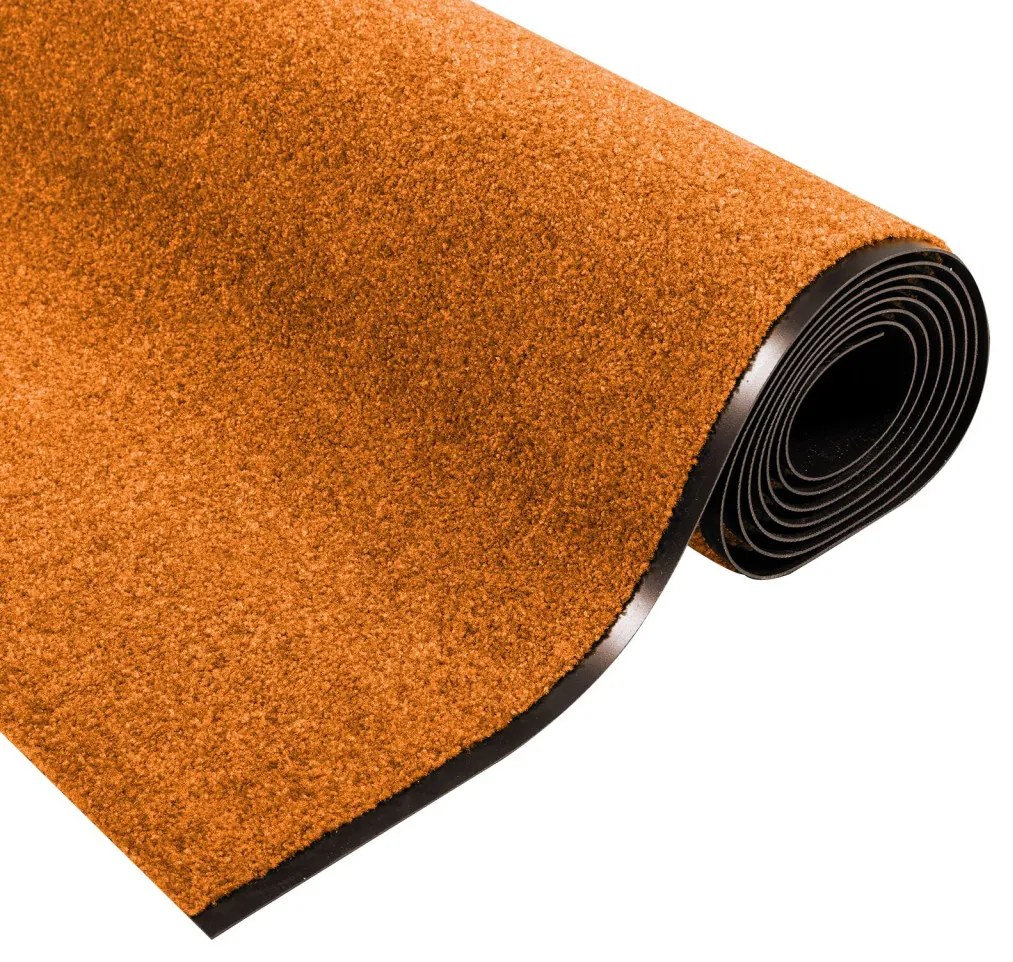 Ajtószőnyeg Narancs és Fekete 120 x 350 cm Poliamid és PVC