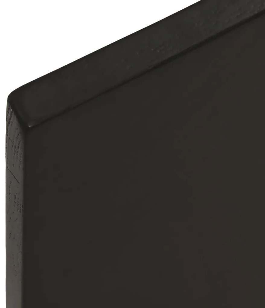 sötétbarna kezelt tömör fa fürdőszobai pult 60x40x(2-4) cm