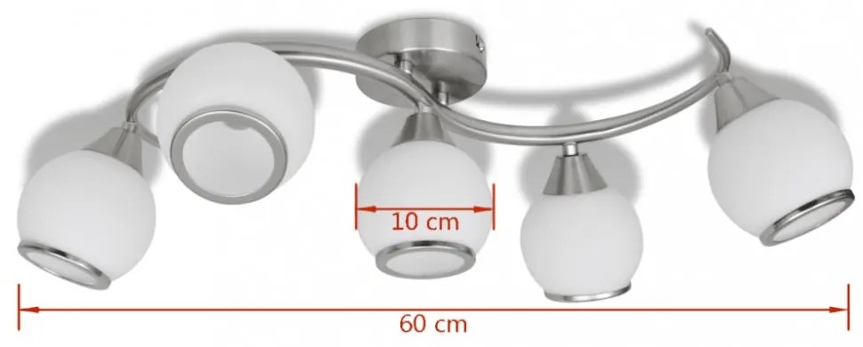 Üvegbúrás mennyezeti lámpa hullámos tartóelemen