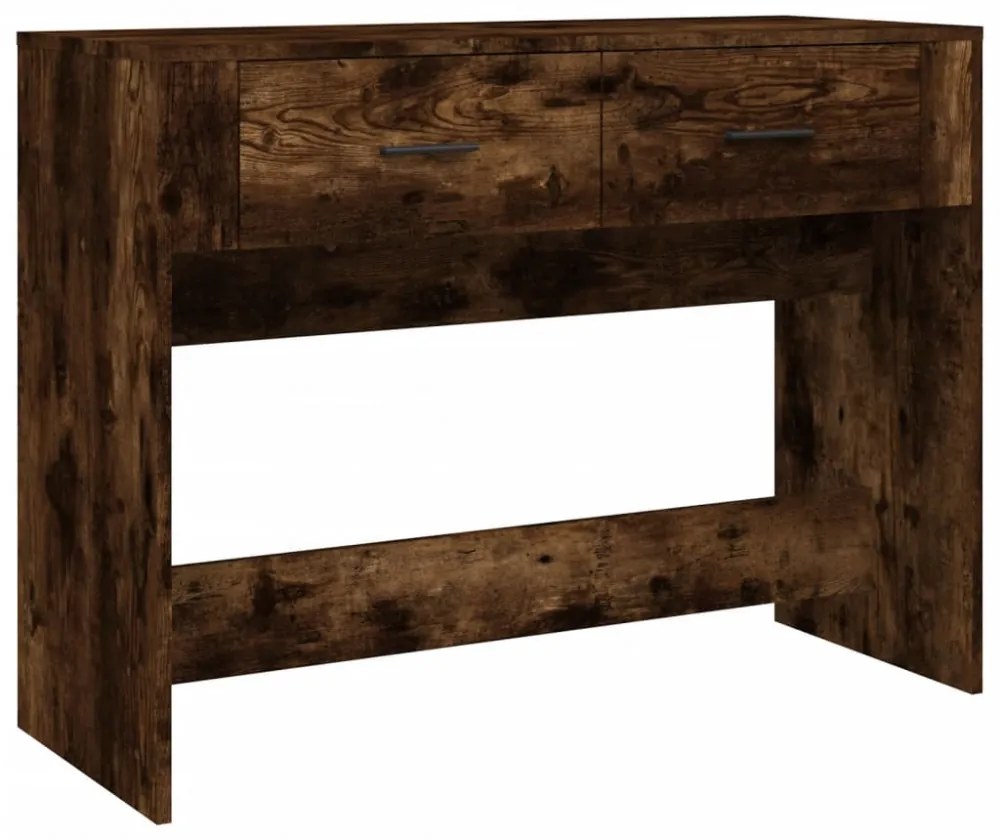 füstös tölgy színű szerelt fa tálalóasztal 100 x 39 x 75 cm