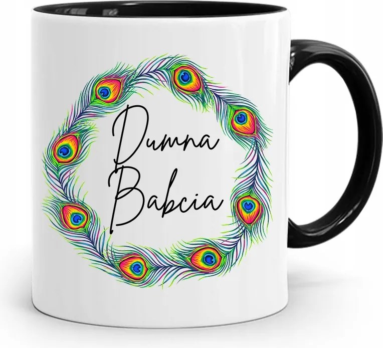 Bögre Fekete Nagymama Napja Büszke Nagymama Ajándék nyomtatott fényképpel