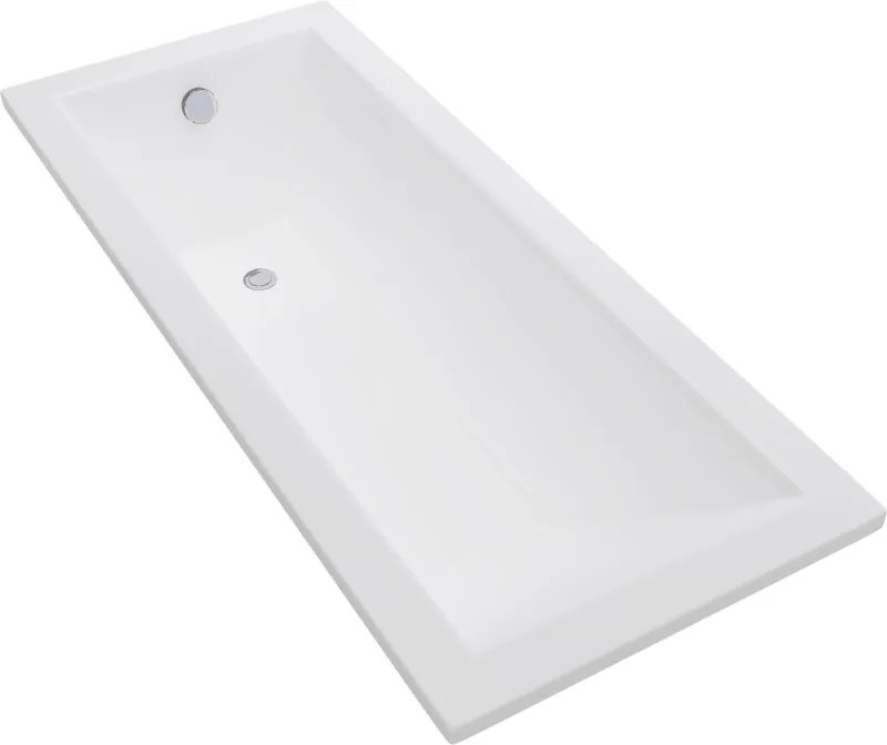 Mexen Cubik 130 x 70 cm-es téglalap alakú kád, fehér - 55031307000