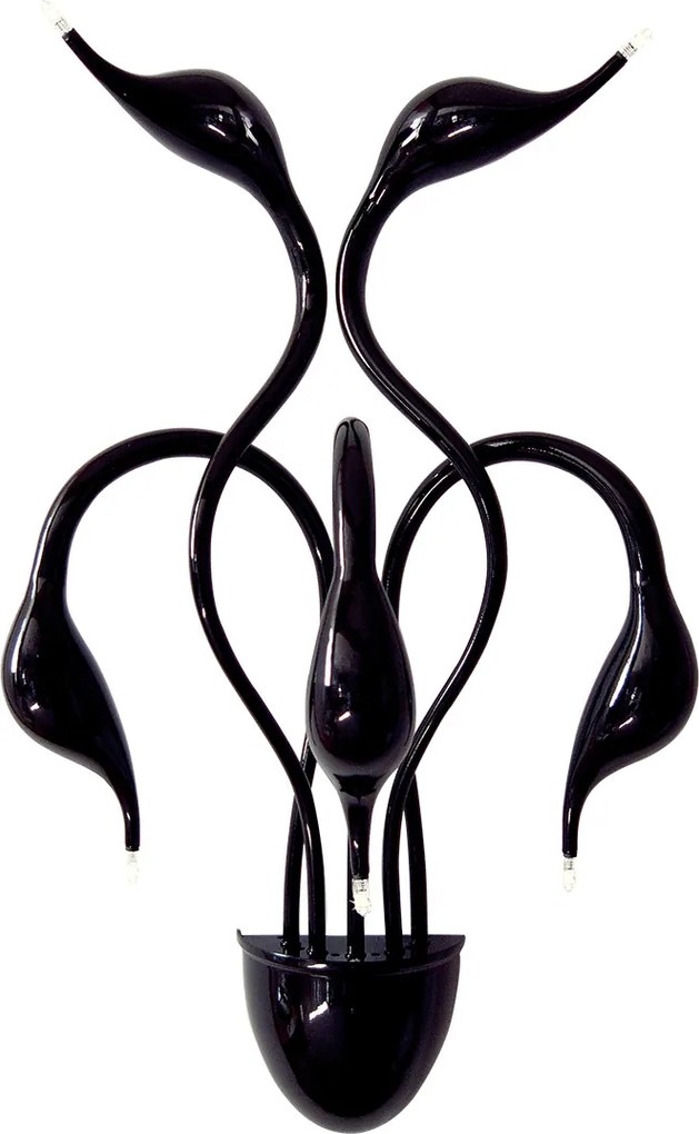 Italux glamour modern fali lámpa swan fekete itxmb8098-5a black