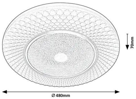 Rabalux 3254 - Fényerőszabályozható mennyezeti lámpa TORNADO LED/72W/230V + távirányító