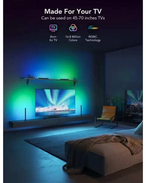 Govee - SMART LED RGBIC Panel 38cm TV-hez 43-75" - 2 db Wi-Fi