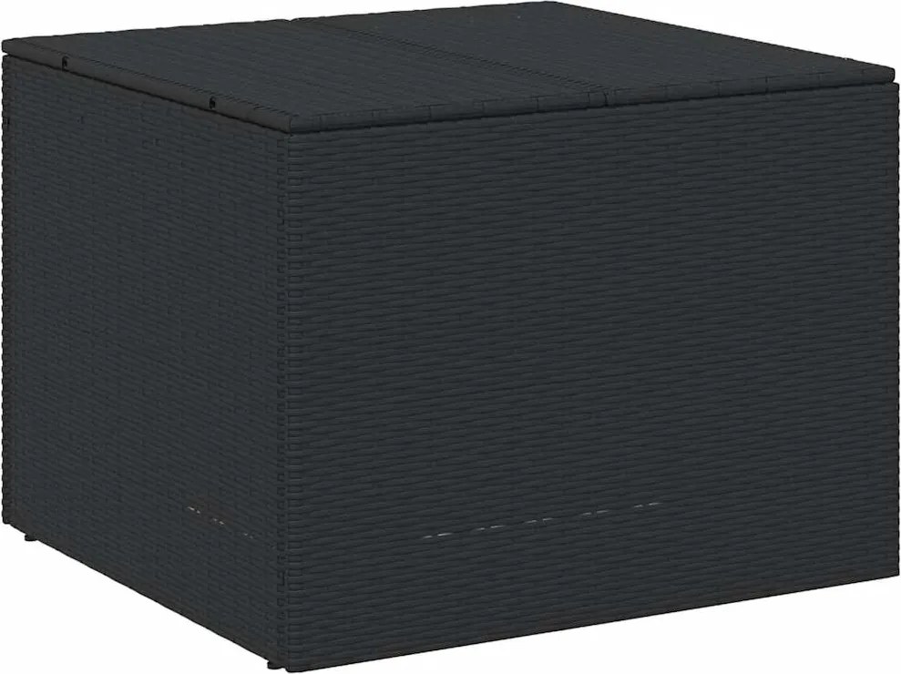 vidaXL fekete polyrattan kerti tárolóláda 291 L