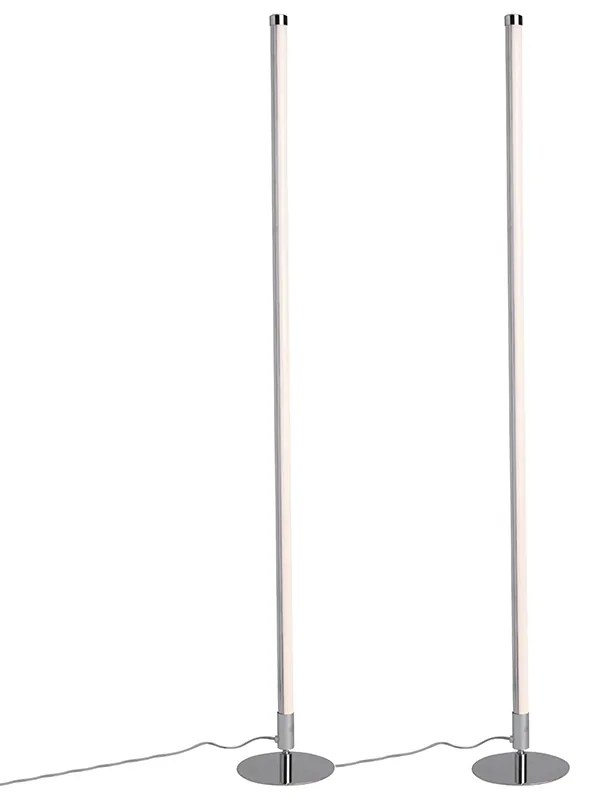 2 db modern LED króm állólámpa szett - Line-up
