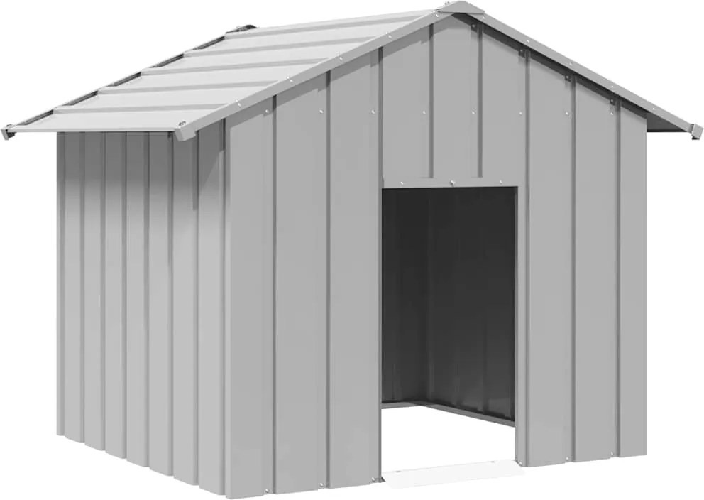 vidaXL Kutyaház tetővel 131x101x102 cm horganyzott acél