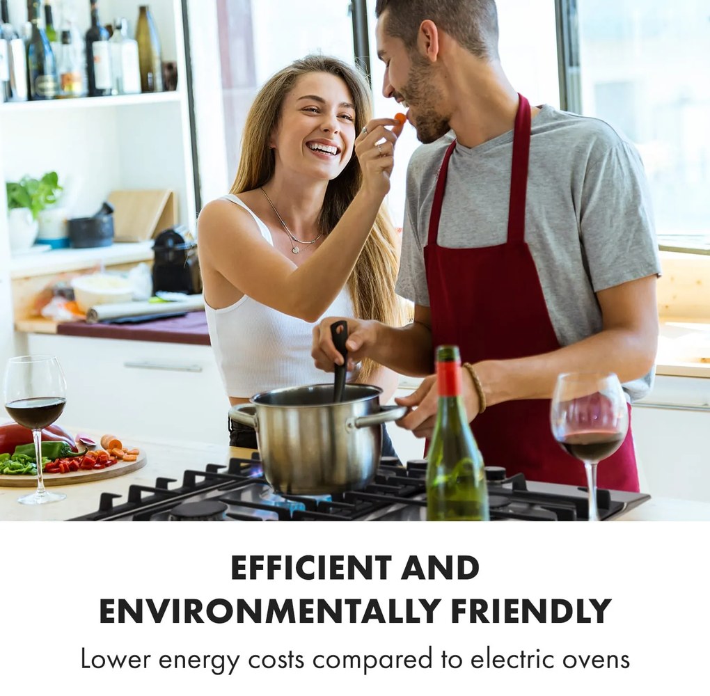 Klarstein Ignito 4, gázfőzőlap, 4 Sabaf égő, rozsdamentes acél, ezüst