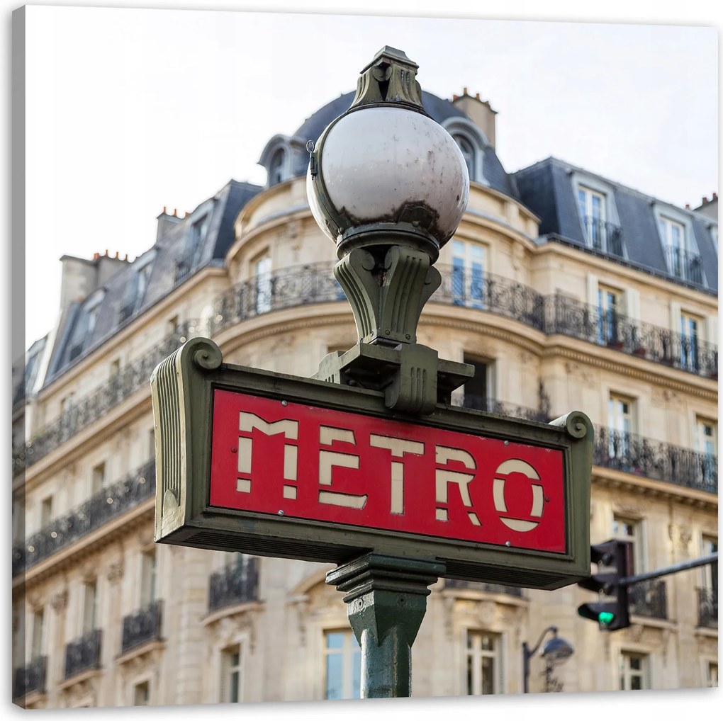 Vászonkép Építészet Metró jel 60x60 cm