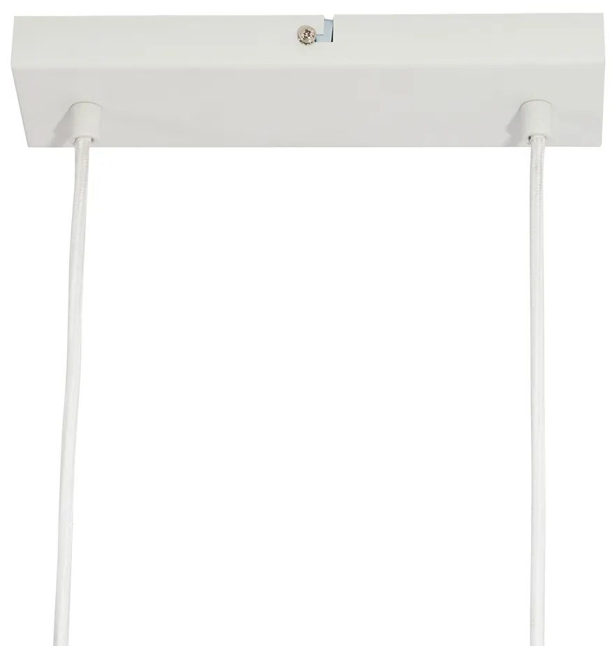 Modern függőlámpa fa mintázattal, fehér, 6-lámpás - Jeana Straight