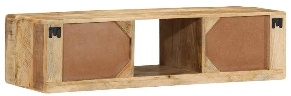 tömör nyers mangófa falra szerelhető TV-szekrény 100x32x25 cm