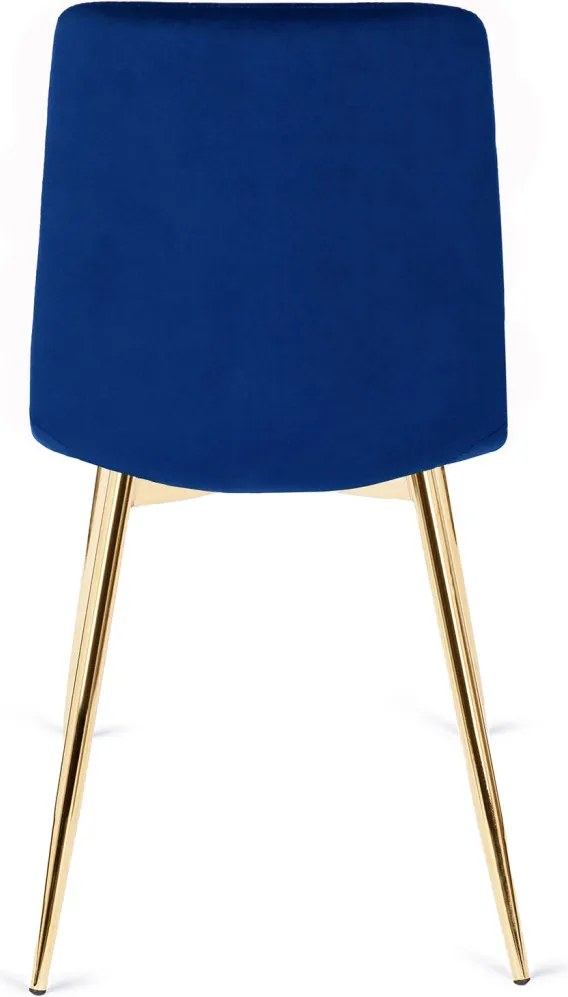 Szék sötétkék színben, bársony kárpittal. YORK
