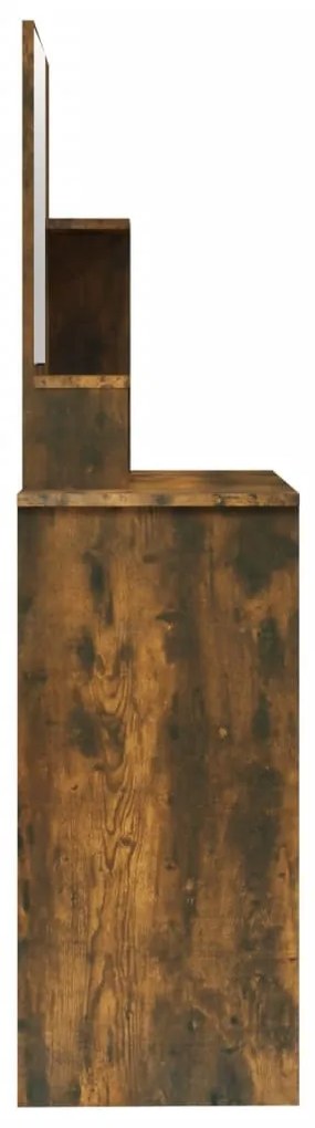 füstös tölgy színű fésülködőasztal tükörrel 86,5 x 35 x 136 cm