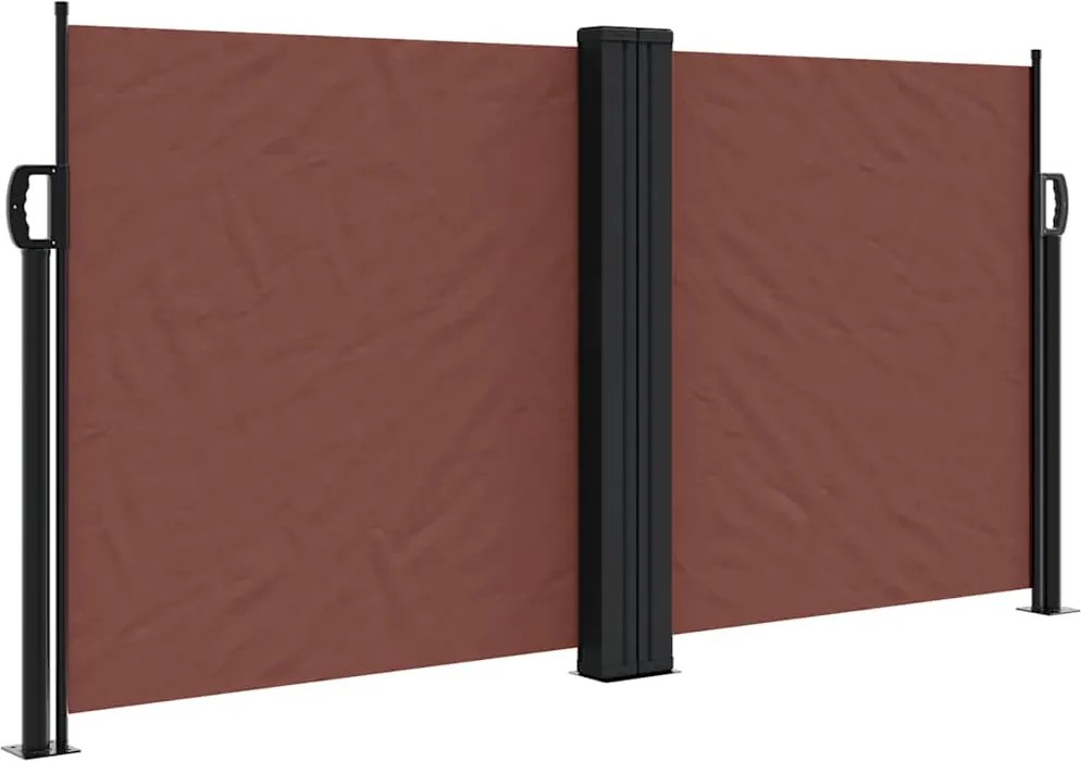 vidaXL barna behúzható oldalsó napellenző 120 x 1000 cm