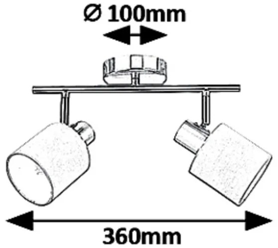 Rabalux 5010 - Spotlámpa NATINA 2xE14/25W/230V