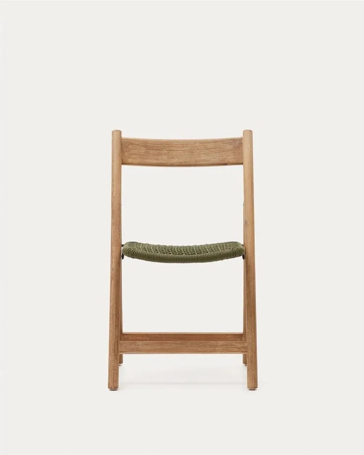 Zöld-natúr színű tömörfa kerti szék Dandara – Kave Home