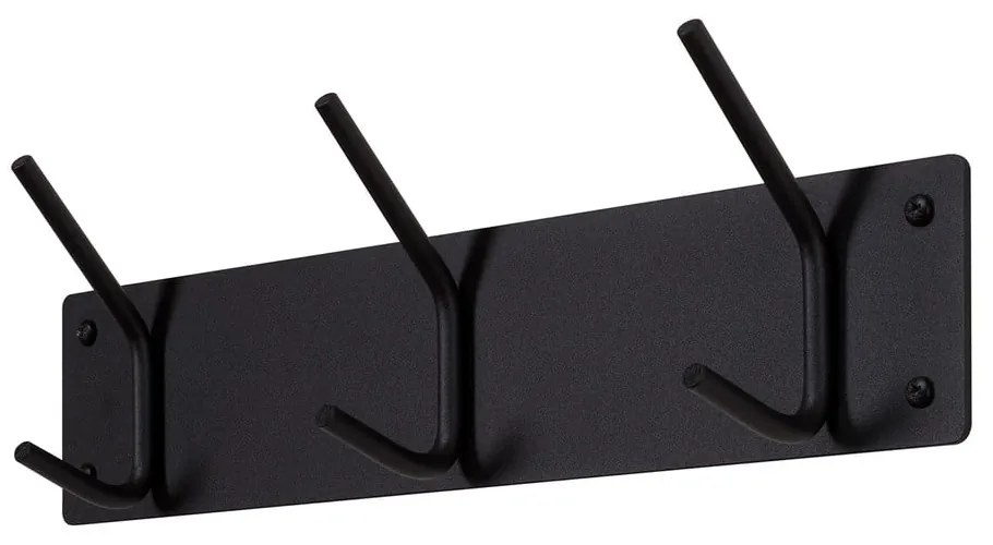 Fekete fém fali fogas 40 cm Fusion – Spinder Design