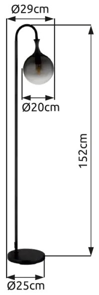 Globo 15885S - Állólámpa DALTON 1xE27/10W/230V