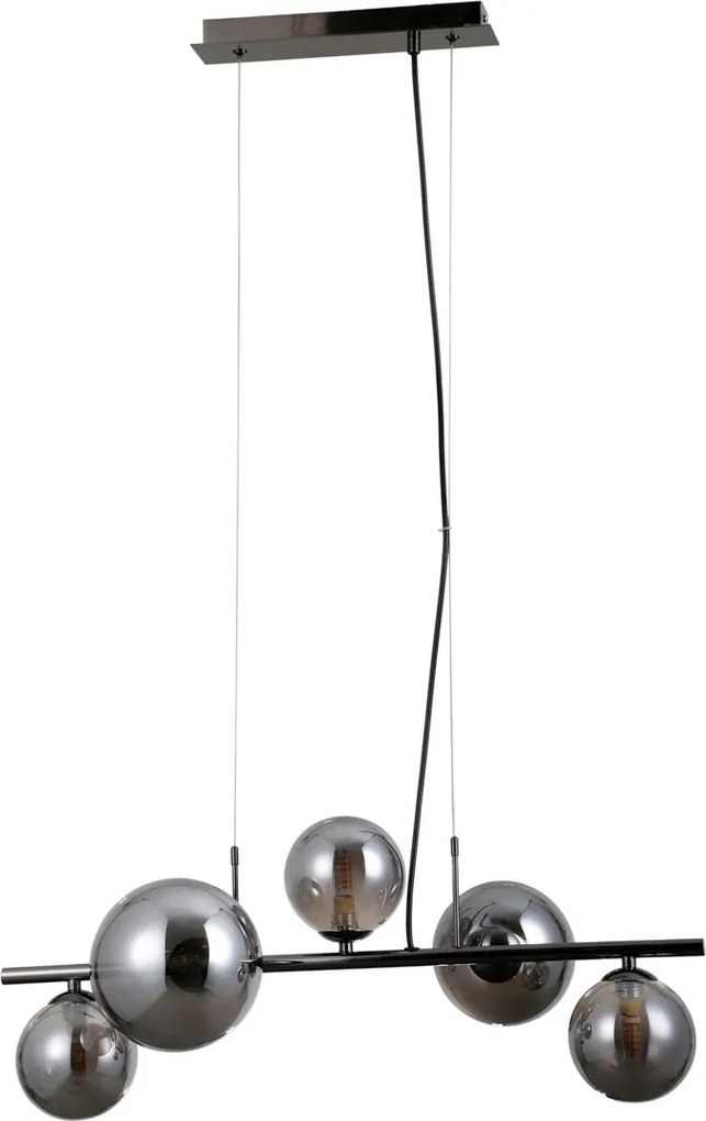 Italux glamour modern függeszték canello fekete króm szürke itxpnd-406007-5a-bcr
