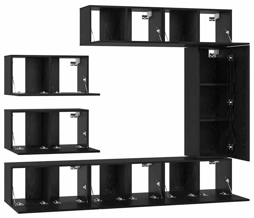 TV szekrény garnitúra 8 pcs Musta tammi 30.5 x 30 x 90 cm