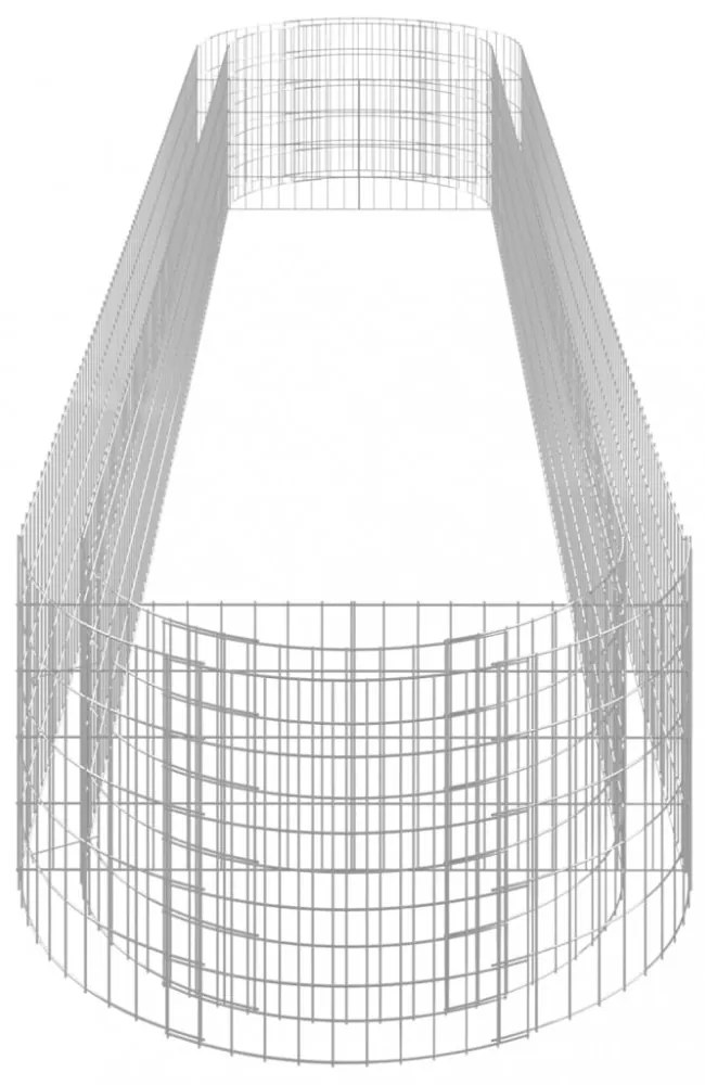 horganyzott vas gabion magaságyás 500x100x50 cm